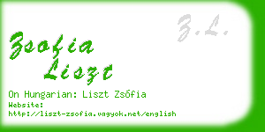 zsofia liszt business card